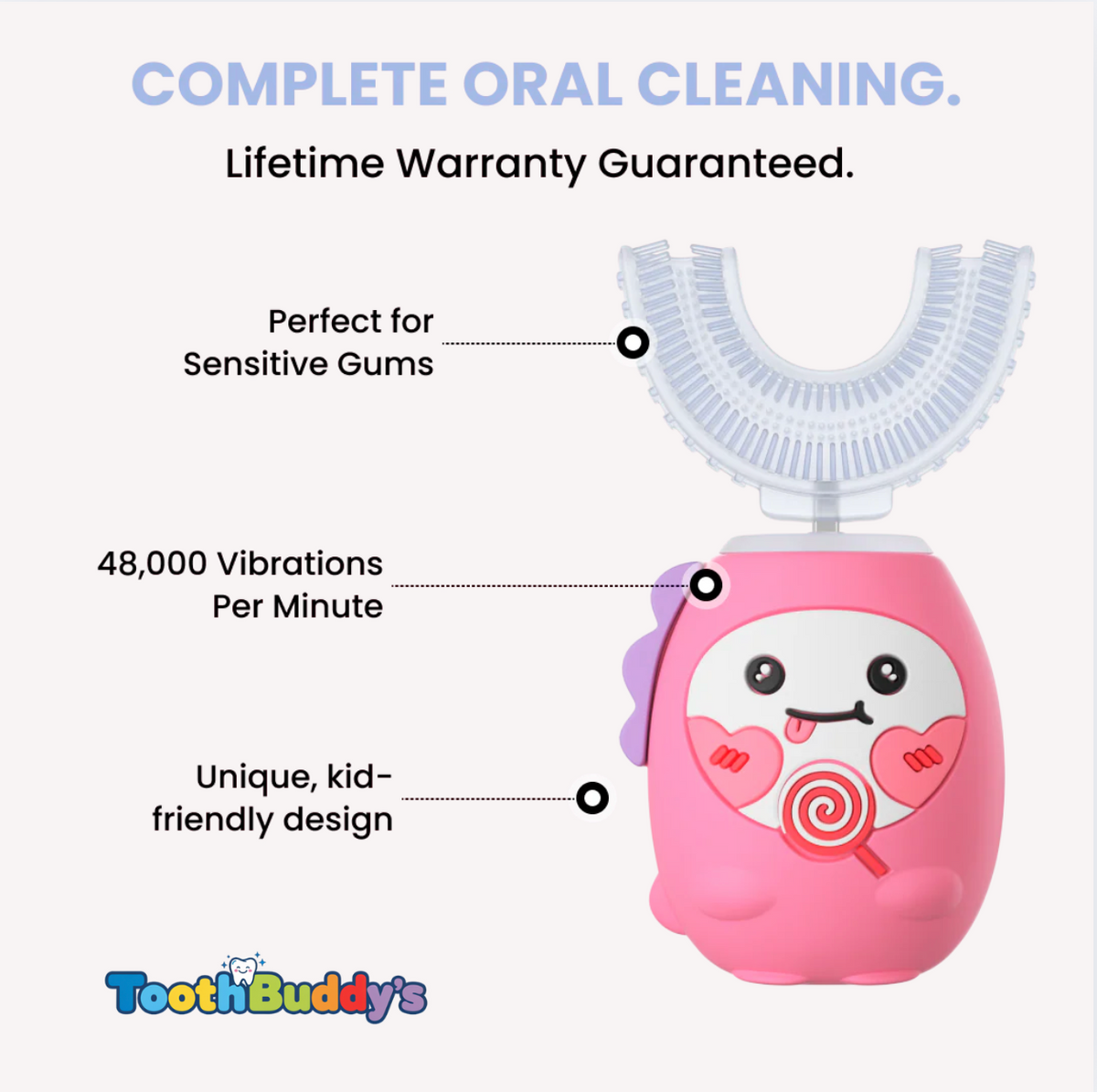 ToothBuddys - Kids U Shaped Electric Toothbrush