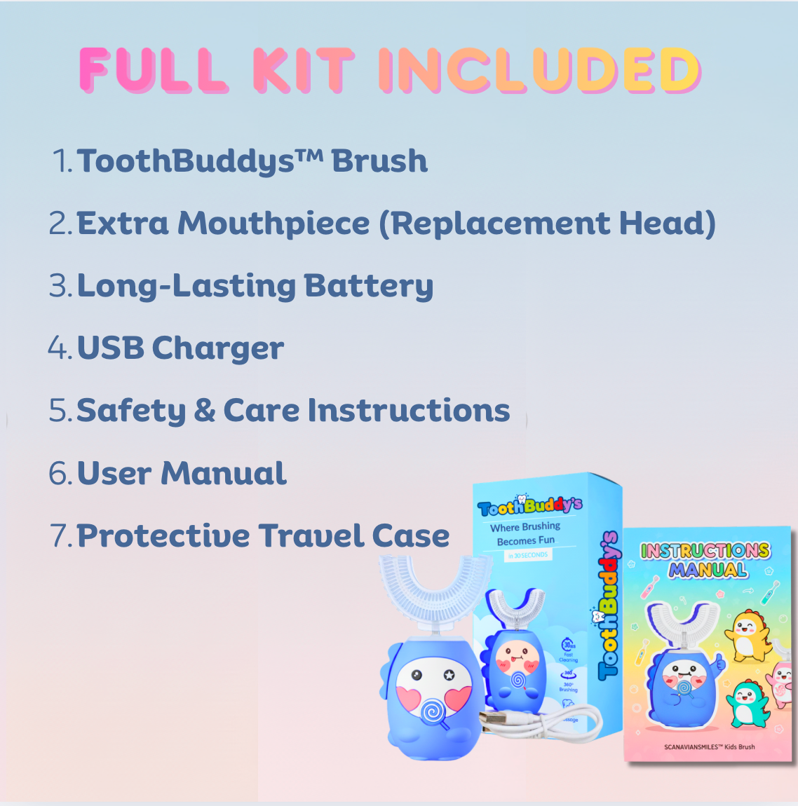 ToothBuddys - Kids U Shaped Electric Toothbrush